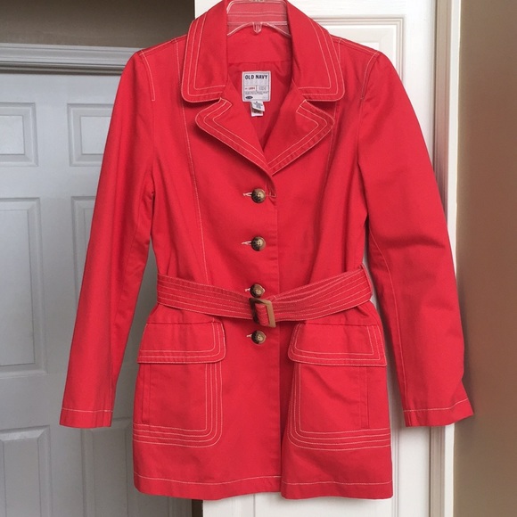 Coral trench coat - Picture 1 of 5